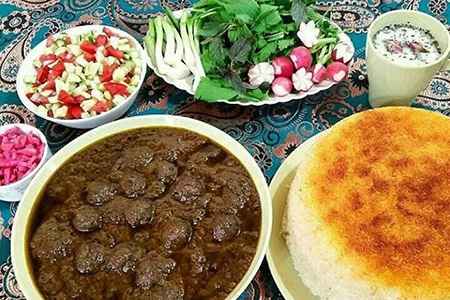 مواد لازم جهت تهیه خورشت اناربیج شمالی