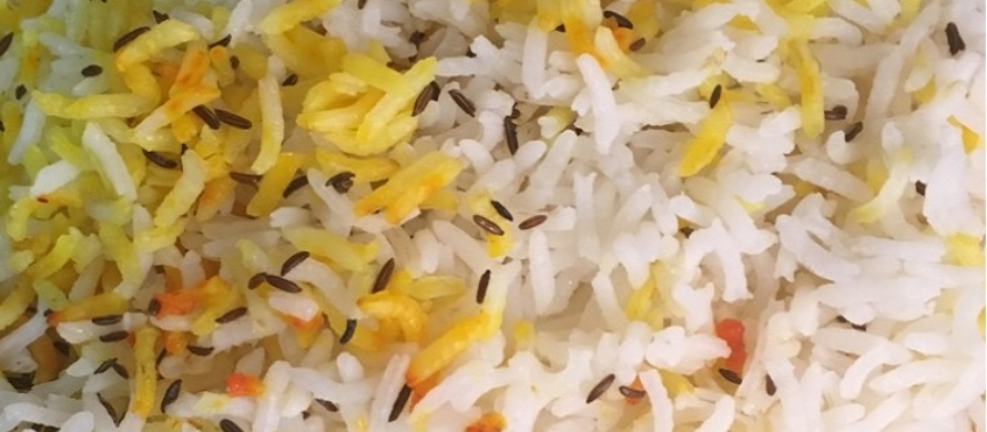 طرز تهیه برنج زیره پلو کرمان به صورت ساده